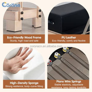 เครื่องรีฟอร์มเมอร์พิลาทิสแบบคลาสสิกสำหรับยิมและสตูดิโอโยคะสมัยใหม่ ทำจากไม้เมเปิลและไม้โอ๊ค สำหรับฝึกสมดุลร่างกาย - Product Image 6