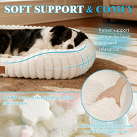 Lit pour chat moderne et confortable avec base antidérapante, design en forme de boîte, housse amovible portable, emballé en carton, toutes saisons, pour la chambre
