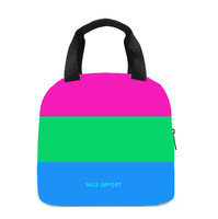 Sac à déjeuner arc-en-ciel Polygender pour femmes et hommes, sac fourre-tout réutilisable, sacs à déjeuner isothermes pour le travail, le pique-nique, l'école ou les voyages