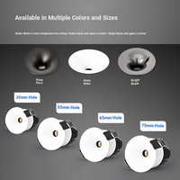 Plafonniers LED encastrés modernes avec matériau en aluminium, downlights LED intérieurs sans décoration