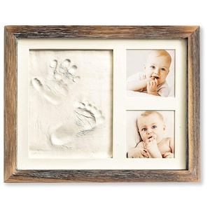 2020 Amazon Venta caliente personalizada MDF bebé mano y Kit huella <span class=keywords><strong>de</strong></span> marco <span class=keywords><strong>de</strong></span> foto recién nacido regalo - Product Image 3
