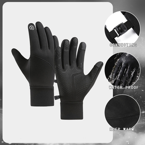 Gants d'<span class=keywords><strong>Hiver</strong></span> 2025 pour Sports de Plein Air Course à Pied, Doigts Complets Antidérapants Étanche Écran Tactile Unisexe pour Activités Extérieures <span class=keywords><strong>Moto</strong></span> - Product Image 3