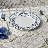 Assiette en céramique de style Ins, esthétique pastorale, vintage français, pour la maison, assiette à steak et dessert, vaisselle rétro