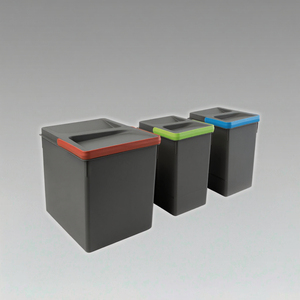 Cubo de Almacenamiento con Tapa Enrollable de 5L, Cubo de Basura Ecológico de Plástico y Metal para Uso en el Hogar, Exteriores y Baño - Product Image 3