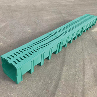 Système de drainage de tranchée de gouttière de drain d'eau de béton de résine PVC U en forme de canal et couverture de drainage composite de résine