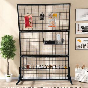Panneaux muraux pliables personnalisés en métal avec roues freinées pour le stockage de marchandises artisanales - Product Image 1