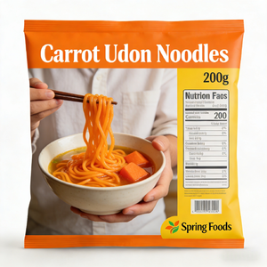 Nouilles Udon à la carotte saines et faibles en sodium, végétaliennes et pour régime végétarien - Product Image 3