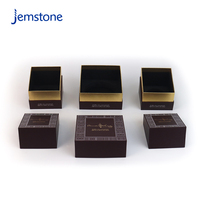 Emballage en carton magnétique biodégradable pour boîte à thé en verre, parfum, couvercle et base noirs, ensemble d'emballage cadeau, logo personnalisé