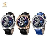 Montre-bracelet homme de luxe originale, mécanique automatique, en acier inoxydable, avec grand cadran céleste rotatif, personnalisée et de marque unique