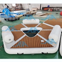 Tente de bateau gonflable de plate-forme flottante de mer multi-personnes barre de loisirs canapé chaise longue rangée flottante lit flottant piscine Yacht