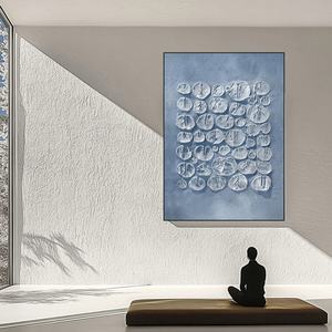 Cuadro Abstracto Vertical Grande Estilo Wabi Sabi, Pintura 3D Hecha a Mano sobre Lienzo para Decoración Moderna del Hogar - Product Image 1