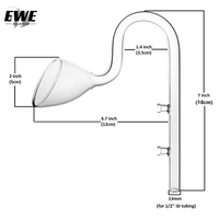 Weekewe — tuyau d'échappement en verre C02, pour réservoir planifié