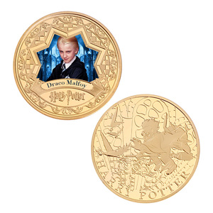 Monedas Conmemorativas de Metal con Temática de Películas, Monedas de Oro de <span class=keywords><strong>Harry</strong></span> <span class=keywords><strong>Potter</strong></span>, Proceso de Fundición a Presión, Chapadas en Oro, Venta al Por Mayor - Product Image 4
