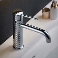 Robinet de lavabo mural en cuivre GEASAM, monocommande, cartouche céramique, finition miroir, pour la distribution aux revendeurs