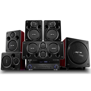 ชุดเครื่องเสียง Kyyslb Home 5.1 สำหรับห้องพักส่วนตัวในวิลล่า ร้องคาราโอเกะ ระบบเสียงคุณภาพสูง พร้อมลำโพงและเครื่องขยายเสียง สีดำ ชุดเครื่องเสียง 5.1 สำหรับบ้าน - Product Image 3
