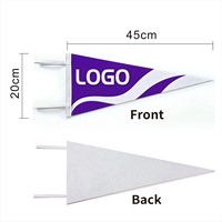 Drapeaux triangulaires suspendus faits à la main en feutre, personnalisables, double face, pour anniversaire de bébé, jardin, camping, en feutre de laine
