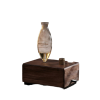Diffuseur d'arômes ultrasonique USB vintage avec base en bois massif, design en verre, humidificateur électrique d'aromathérapie, humidistat, faible bruit <36dB 1