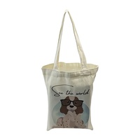 Sac fourre-tout en coton durable et écologique de grande capacité, lavable, 100% toile de coton, couleur et logo personnalisables