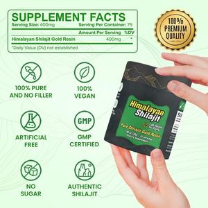 Suplemen ekstrak emas Shilajit asli kustom pabrik berbagai mineral asam Fulvic Resin Shilajit Himalaya murni - Product Image 5