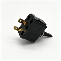Interrupteur à bascule étanche en plastique noir 12V20A 24V10A SPST 2 broches ON-OFF sans voyant pour modification de camping-car, bateau et embarcation marine