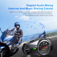 Casque étanche avec écouteurs 5.3, talkie-walkie pour 2 personnes, partage de musique, écouteurs sans fil pour moto