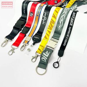 Cheap Personalized Custom Logo Silk Screen Printed <b>Polyester</b>/Nylon/Satin <b>Lanyard</b> Keychain Accessories Gifts & Crafts Fashion - Product Image 1