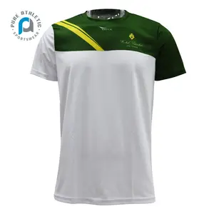 Saf tasarımcı özel Logo erkekler takım süblimasyon spor futbol kıyafetleri eğitim toptan t shirt çin