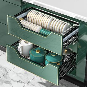 Kitchen Pantry Cabinet Pull Out Pots Plate Drawer Organizer <b>Shelves</b> Sliding Out Kitchen Storage <b>Wire</b> Basket for Kitchen Cabinets - Product Image 5
