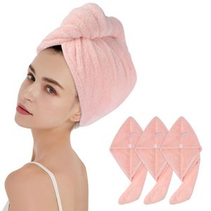 Gants de séchage de cheveux en polaire corail doux pour femmes, séchage rapide, absorbants, vente en gros, usage domestique et voyage, pour les deux côtés - Product Image 1