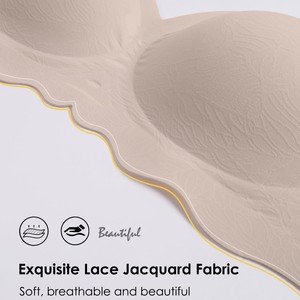 Wholesale Factory Seamless Plus Size Wireless Bra for Women Push up <strong>Padded</strong> Ladies Bras Full Coverage <strong>Lace</strong> <strong>Padded</strong> <strong>Bralettes</strong> - Product Image 4