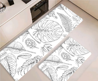 Tapis de sol ergonomique anti-fatigue floral moderne et minimaliste pour la maison, idéal pour les cuisiniers et les boulangers qui restent debout toute la journée – Votre pieds vous remerceront !