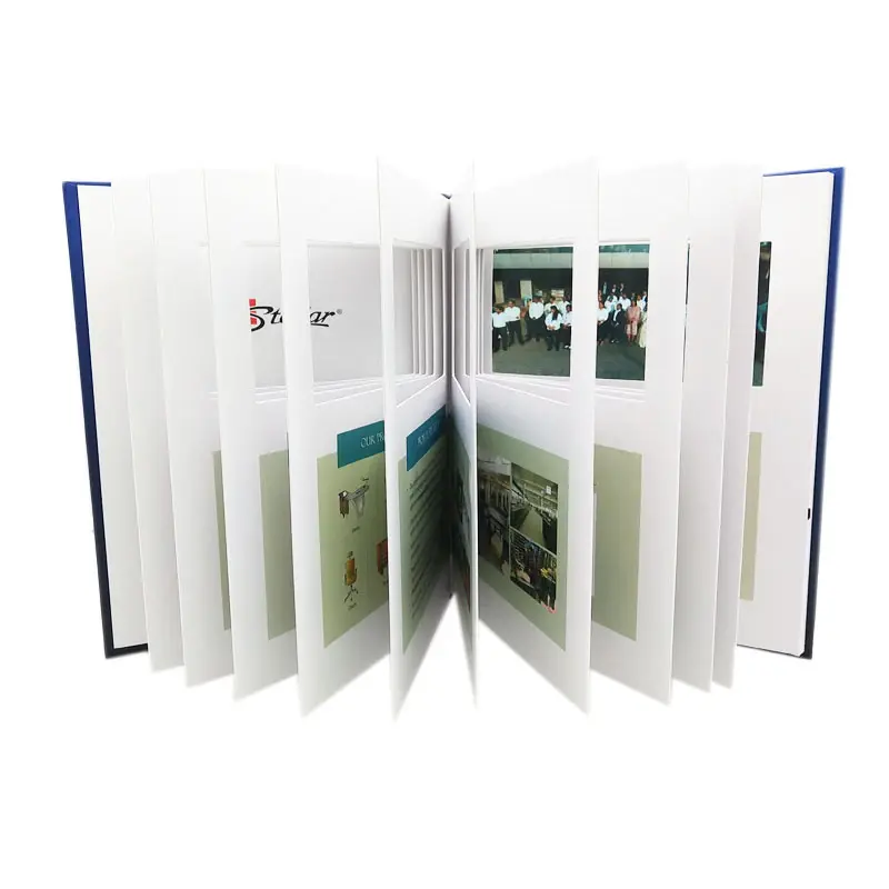 New design digital lcd display video books in paper crafts 7 inch video in print for advertising or business gift