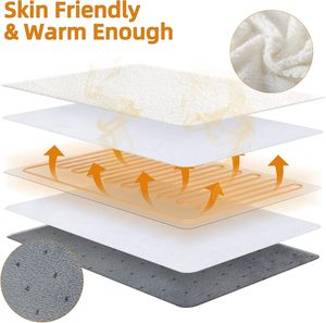Calentadores de Pies Eléctricos de 100W para Personas Mayores, Calentador de Pies Eléctrico con Franela Ultra Suave - Product Image 3