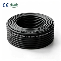 Cable de Fibra Óptica Multimodo GYTS de 12 Núcleos OM2 50/125um, Blindado para Exteriores, Tubo Suelto PE, para Instalación Aérea y Enterrada