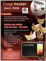 Réglable 50W 100W & 200W poulet couveuse lampe Coop panneau chauffant pour la volaille