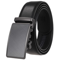 Ceinture pour homme en cuir de vachette à double couche avec boucle automatique, modèle LY36-21965-1, très vendue