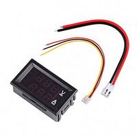 Voltmeter Amperemeter Mini Murah OEM DC 0-100V 200A LED Merah dan Biru Amp Dual Digital Volt Meter Gauge Layar LED VA Multimeter