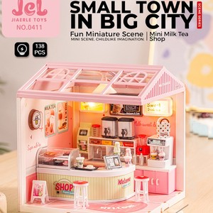 Jouets exclusifs transfrontaliers Jiaerle : Scène miniature DIY en plastique <span class=keywords><strong>Grande</strong></span> Ville et Petite Ville, Kit de construction de maisonnettes pour enfants 0-3 ans - Product Image 3
