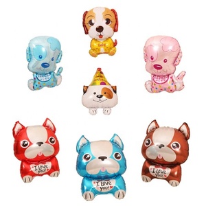 Vendita calda Puppy Foil palloncino per bambini Pet piccolo cane zampe Bulldog foil palloncino per la prima festa di compleanno decorazione