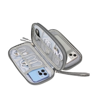 PLAYMAX Factory Custom Portable <b>Foldable</b> Waterproof Digital USB Charger Cable Storage <b>Bag</b> Oxford Fabric Simple Modern Small - Product Image 3