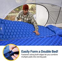 Matelas de couchage gonflable en PVC ultraléger et compact, imperméable, pour le camping en toutes saisons, avec pompe intégrée