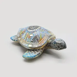 Özel reçine hayvan heykeli kapalı kaplumbağa sanat el yapımı polyresin ev süsleme kaplumbağa heykelcik