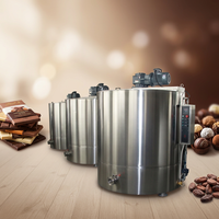 Nouvelle machine à faire fondre le chocolat en acier inoxydable de 100L-300L avec réservoirs de mélange et de stockage 220V/380V à faible bruit
