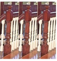 Conception PVC prix usine main courante en bois sculpté maison moderne pilier d'escalier en spirale escalier balustrade moule escalier main courante en bois