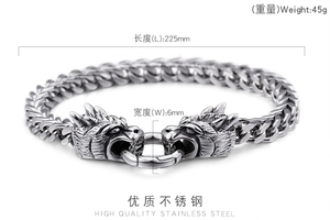 KALEN Stainless Steel 22.5CM Animal <strong>Wolf</strong> Bracelets <strong>Jewelry</strong> for Men - Product Image 6
