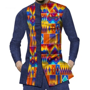 Chemise Dashiki <span class=keywords><strong>Africaine</strong></span> en Coton pour <span class=keywords><strong>Homme</strong></span>, Coupe Slim, Imprimé Ethnique, Manches Longues, <span class=keywords><strong>Tunique</strong></span> Décontractée, Boutons, Style Traditionnel Kente - Product Image 1