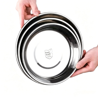 Assiettes de table en acier inoxydable 304 de qualité alimentaire pour la maison