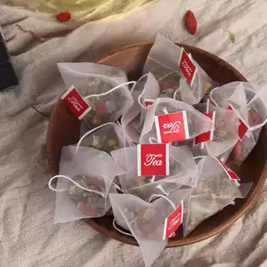 Rolo de papel para chá e fermentação de chá, saco de tecido de malha de fibra não tecida com etiqueta personalizada