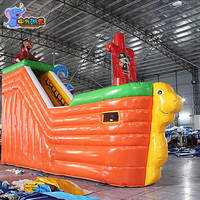 Toboggan gonflable de parc aquatique de bateau pirate de taille personnalisée toboggan gonflable de rebond grande piscine gonflable pour adultes