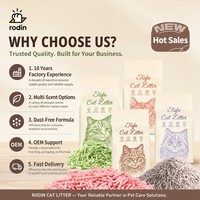 Vente directe usine OEM ODM Litière pour chat cylindrique de qualité supérieure en gros, écologique, 100% naturelle, sans poussière, à base de tofu